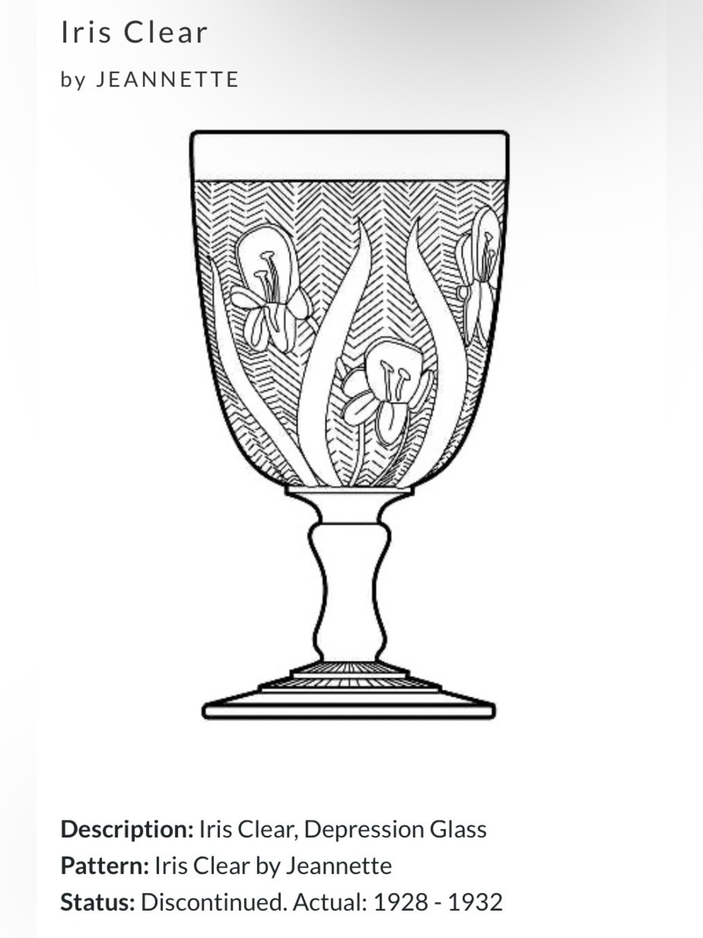 (4) Iris & Herringbone Clear Dinner Plates - Picture 6 of 6